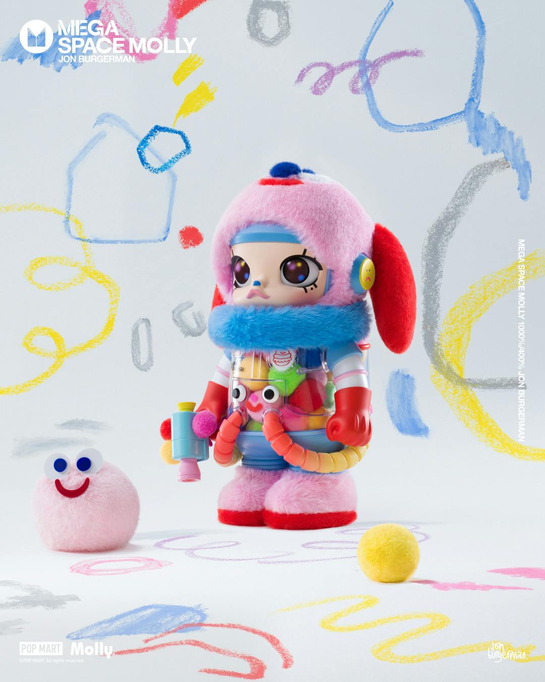 その他 MEGA SPACE MOLLY 1000% Jon Burgerman MEGA SPACE MOLLY 1000% Jon Burgerman - POP MART (United States)