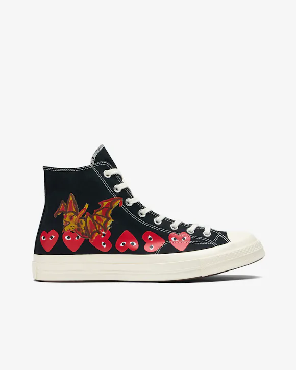 Hero image for Play Converse X Future - Multi Red Heart Chuck Taylor All Star '70 High Sneakers - (Black)