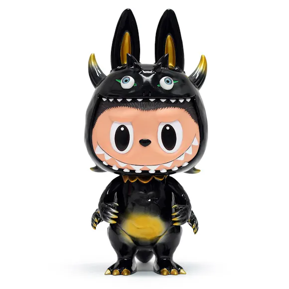 Hero image for How2work Kasing Lung x T9G Labubu Rangeas SS Sofubi Figure (Black / Gold)