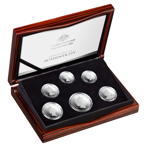 Hero image for Change of Monarch - Six-Coin Fine Silver Proof Year Set 2024