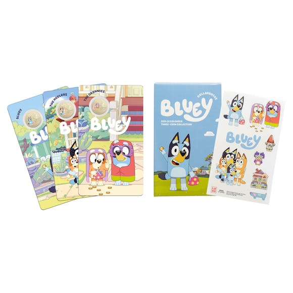 Hero image for Bluey Dollarbucks - Three-Coin Set