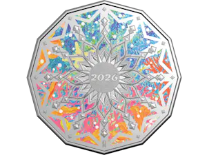Image of 2026 50c Coloured Uncirculated Coin in Card - Colours of Christmas