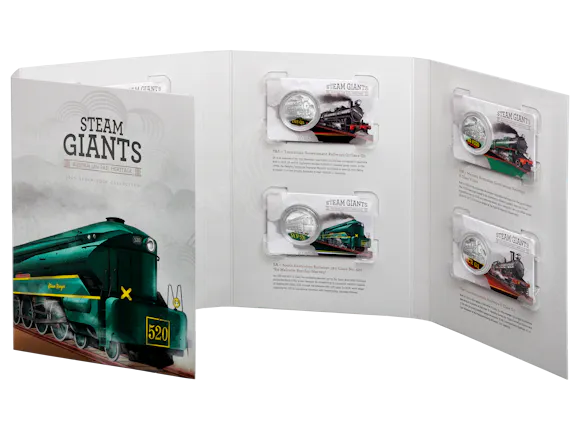 Hero image for 2025 50c Coloured Uncirculated Seven-Coin Collection - Steam Giants