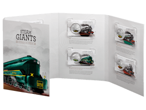 Image of 2025 50c Coloured Uncirculated Seven-Coin Collection - Steam Giants