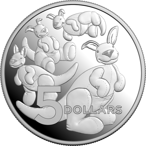 Hero image for 2024 $5 Fine Silver Proof Coin – Baby Coin – Toy Kangaroo