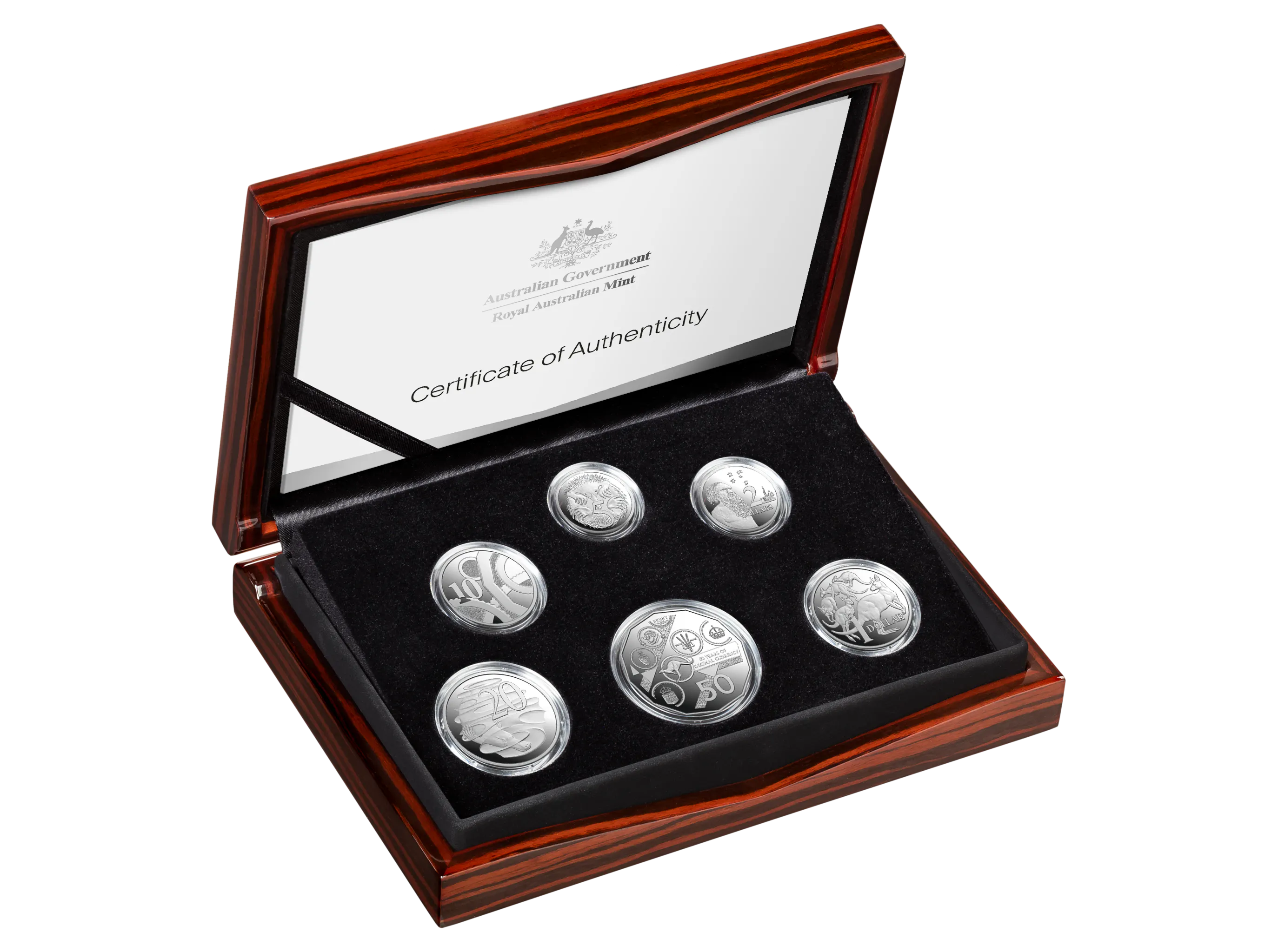 Image of 2026 Six-Coin Silver Proof Year Set – 60th Anniversary of Decimal Currency