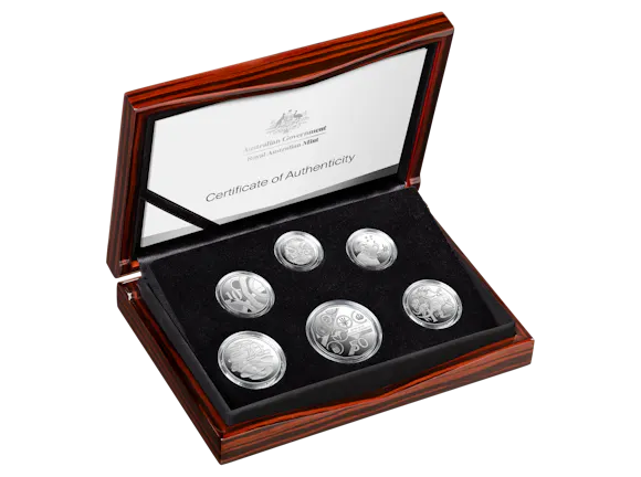 Hero image for 2026 Six-Coin Silver Proof Year Set – 60th Anniversary of Decimal Currency