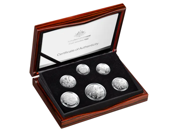 Hero image for 2026 Six-Coin Silver Proof Year Set – 60th Anniversary of Decimal Currency