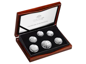 Image of 2026 Six-Coin Silver Proof Year Set – 60th Anniversary of Decimal Currency