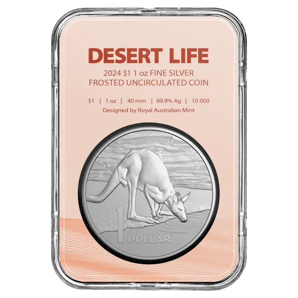 Hero image for 2024 $1 1 oz Frosted Fine Silver Coin - Kangaroo Series