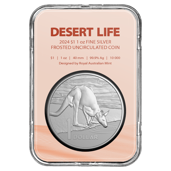 Hero image for 2024 $1 1 oz Frosted Fine Silver Coin - Kangaroo Series