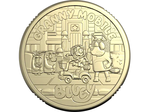 Image of 2026 $2 Privy Mark Uncirculated Coin in Card – Bluey – Granny Mobile