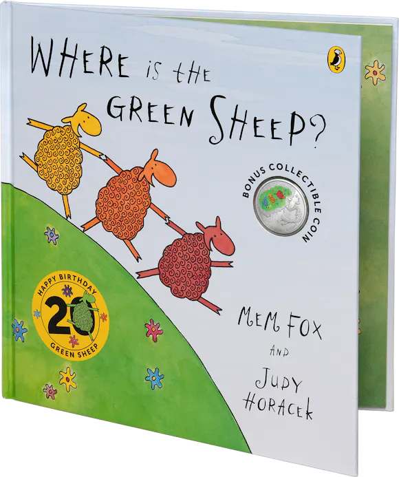 Hero image for 2024 20c Coloured Uncirculated Coin - 20th Anniversary of Where Is The Green Sheep – Special Edition Book