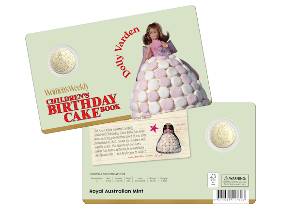 Hero image for 2025 $1 Uncirculated Coin Dolly Varden - Australian Woman’s Weekly Children’s Birthday Cake Book