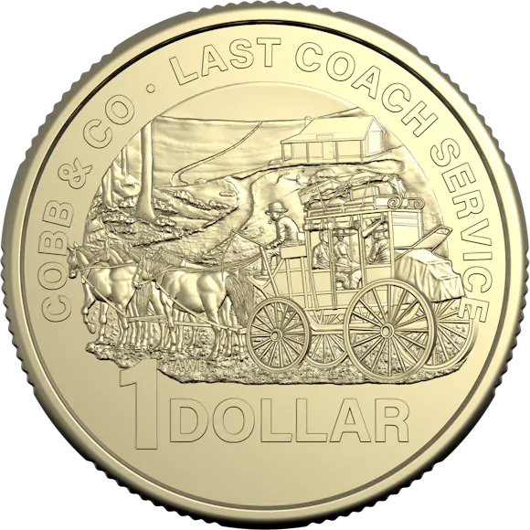 Hero image for $1 Uncirculated Coin - Cobb & Co Centenary of Last Passenger Service