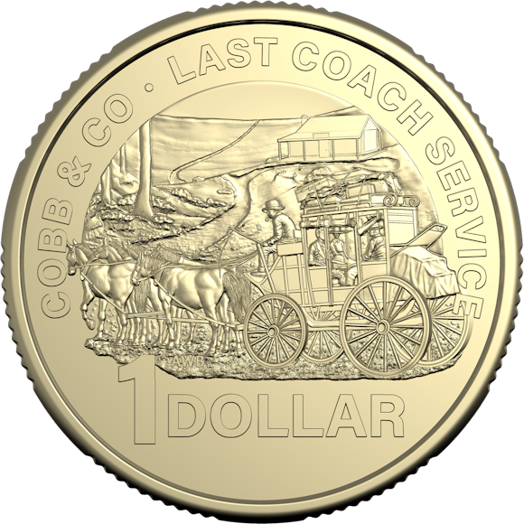 Hero image for $1 Uncirculated Coin - Cobb & Co Centenary of Last Passenger Service