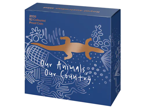 Image of 2026 $2 Coloured Aluminium Bronze Proof Coin - Our Animals, Our Country