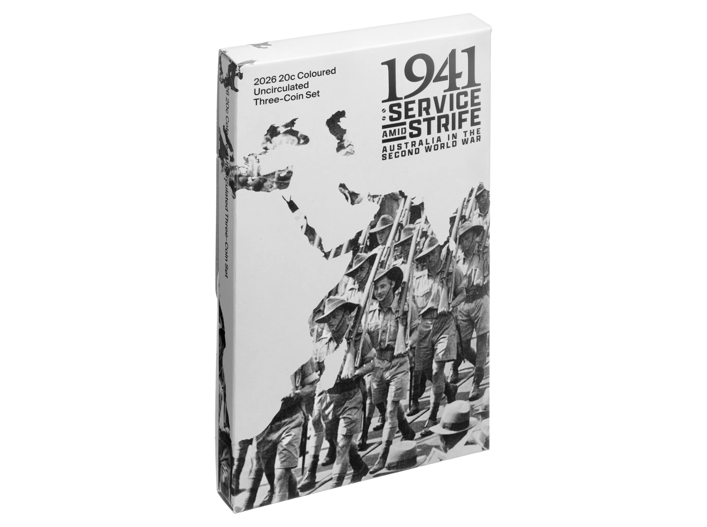 Image of 2026 20c Coloured Uncirculated Three-Coin Set – 1941: Service Amid Strife