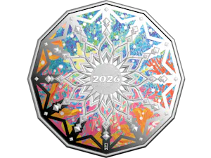 Image of 2026 50c Coloured Silver Proof Coin - Colours of Christmas