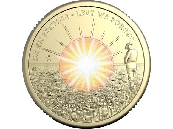 Hero image for 2026 $2 'C' Mintmark Coloured Uncirculated Coin - Dawn Service