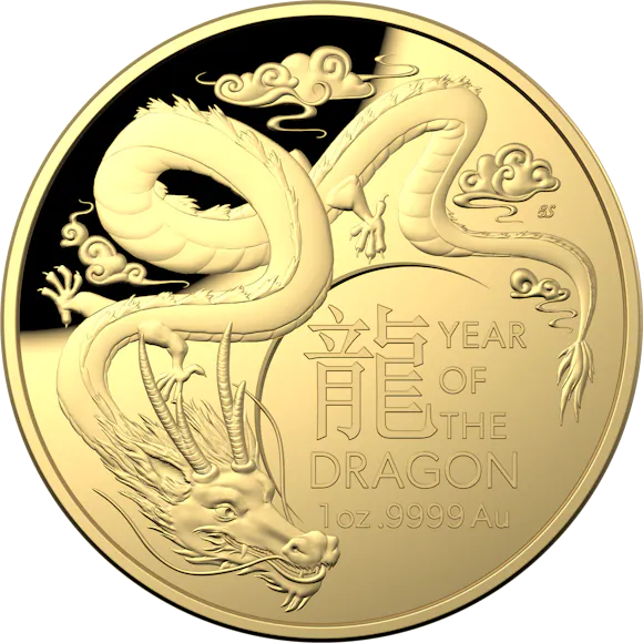 Hero image for Domed Gold Proof Coin - Lunar Year of the Dragon