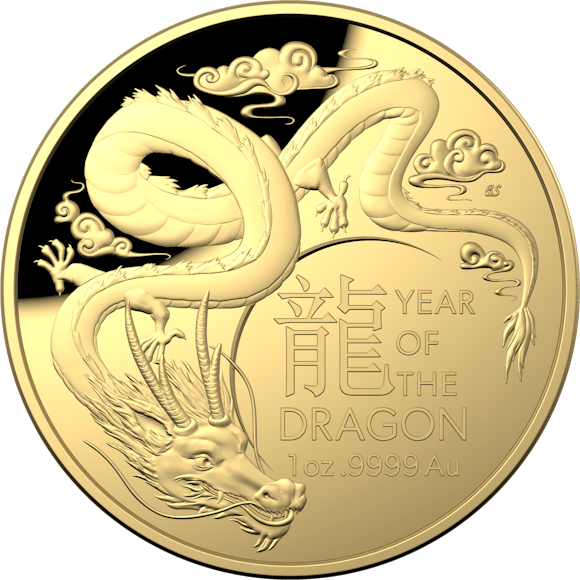 Hero image for Domed Gold Proof Coin - Lunar Year of the Dragon