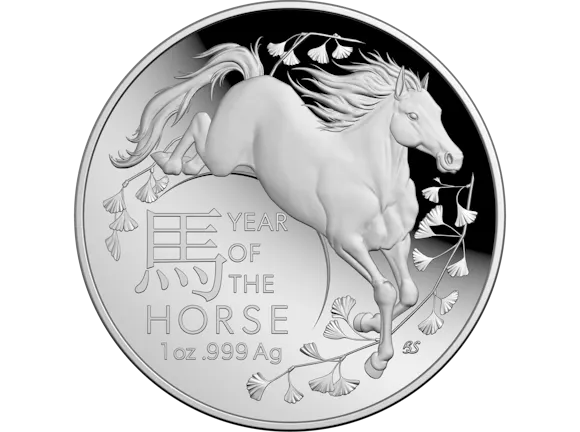Hero image for 2026 $5 1 oz Fine Silver Proof Domed Coin – Lunar Series – Year of the Horse