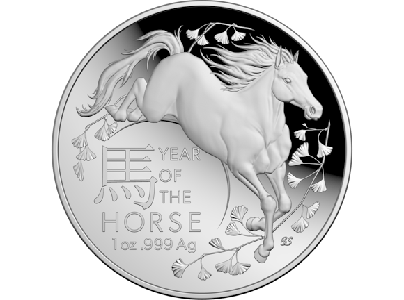 Hero image for 2026 $5 1 oz Fine Silver Proof Domed Coin – Lunar Series – Year of the Horse