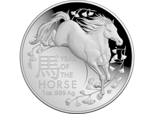 Image of 2026 $5 1 oz Fine Silver Proof Domed Coin – Lunar Series – Year of the Horse