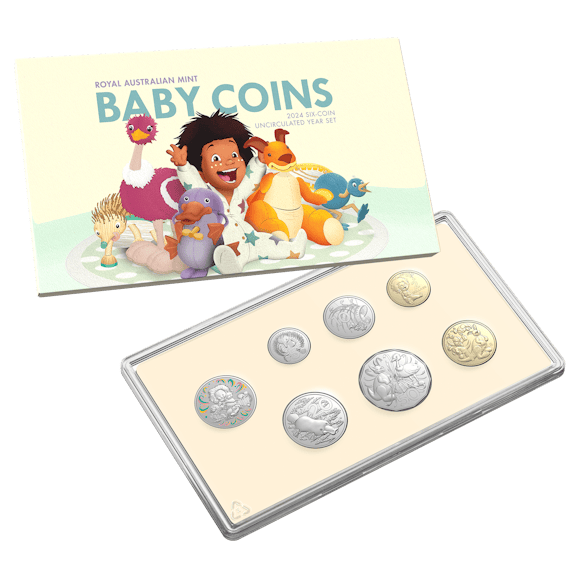 Hero image for 2024 Six-Coin Uncirculated Baby Set