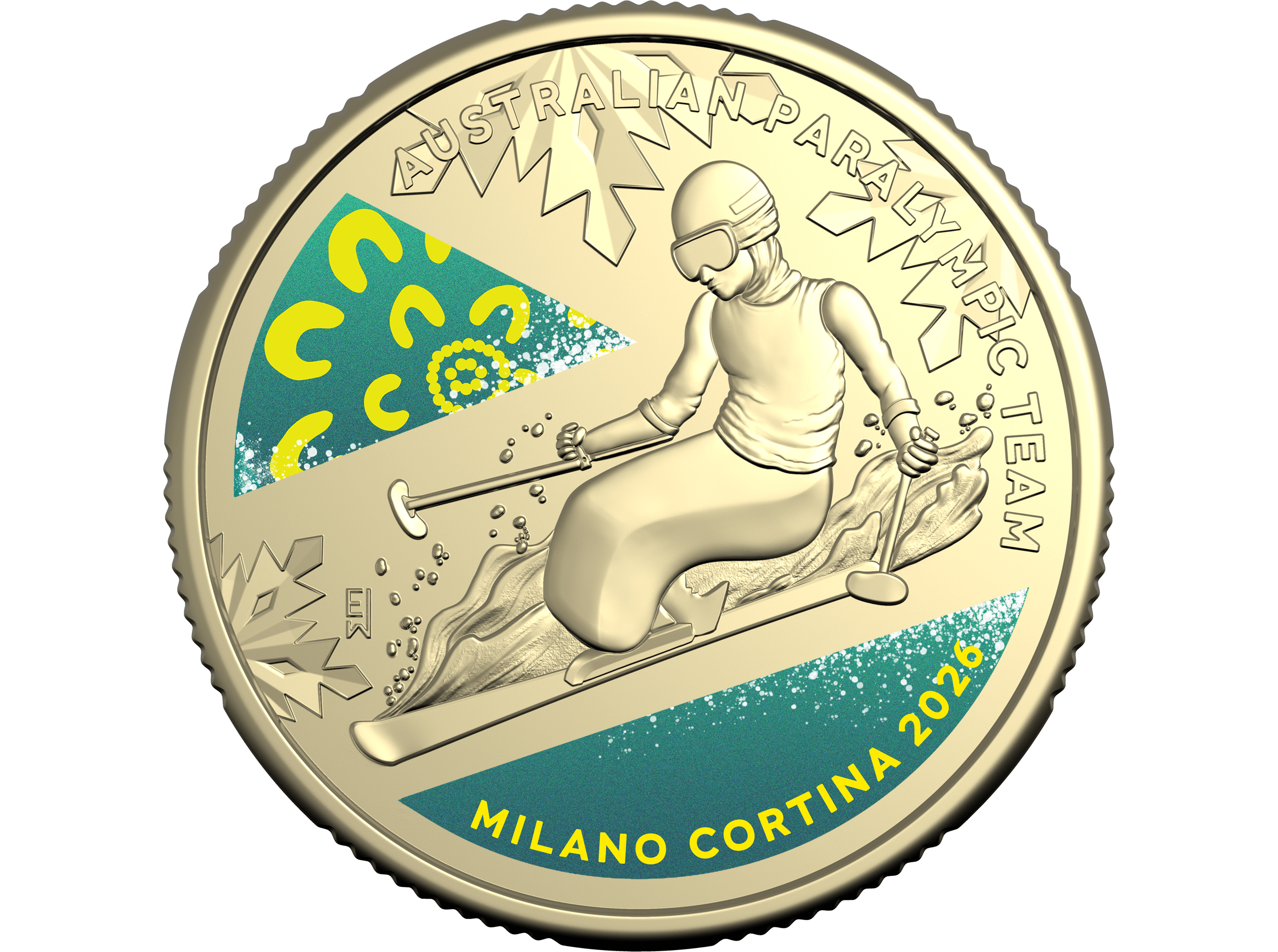 Image of 2026 $1 AlBr Coloured Uncirculated Coin – Winter Paralympics