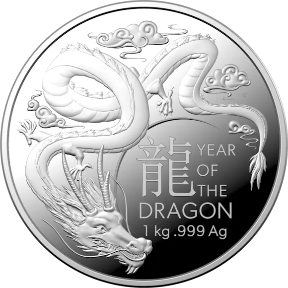 Hero image for 1kg Silver Proof Coin - Lunar Year of the Dragon