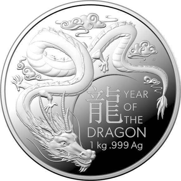 Hero image for 1kg Silver Proof Coin - Lunar Year of the Dragon