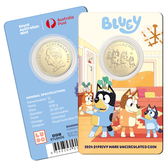 Hero image for 2024 $1 Privy Mark Uncirculated Coin – The Heelers