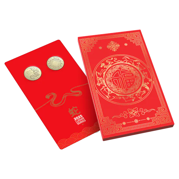 Hero image for 2025 $1 Uncirculated 2 Coin Set - Lunar Series - Year of the Snake
