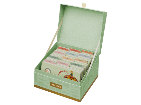 Hero image for 2025 Twelve-Coin Recipe Card Box - The Australian Woman’s Weekly Children’s Birthday Cake Book