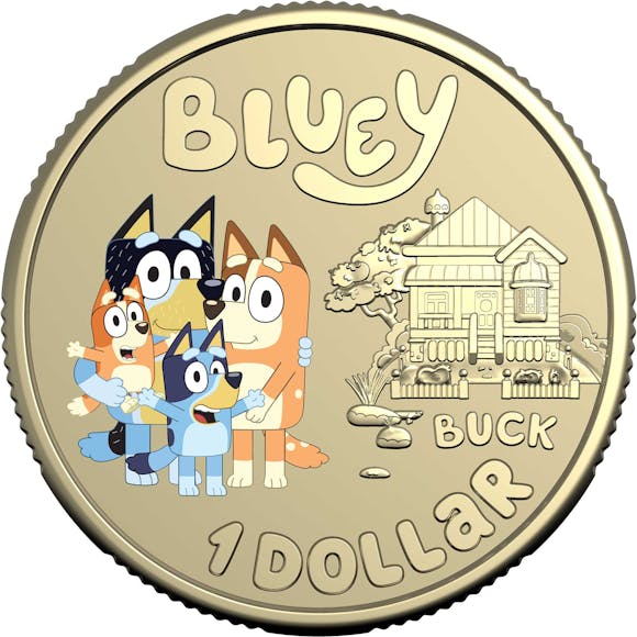 Hero image for Heelers - Bluey Dollarbucks $1 Uncirculated Coin 2024