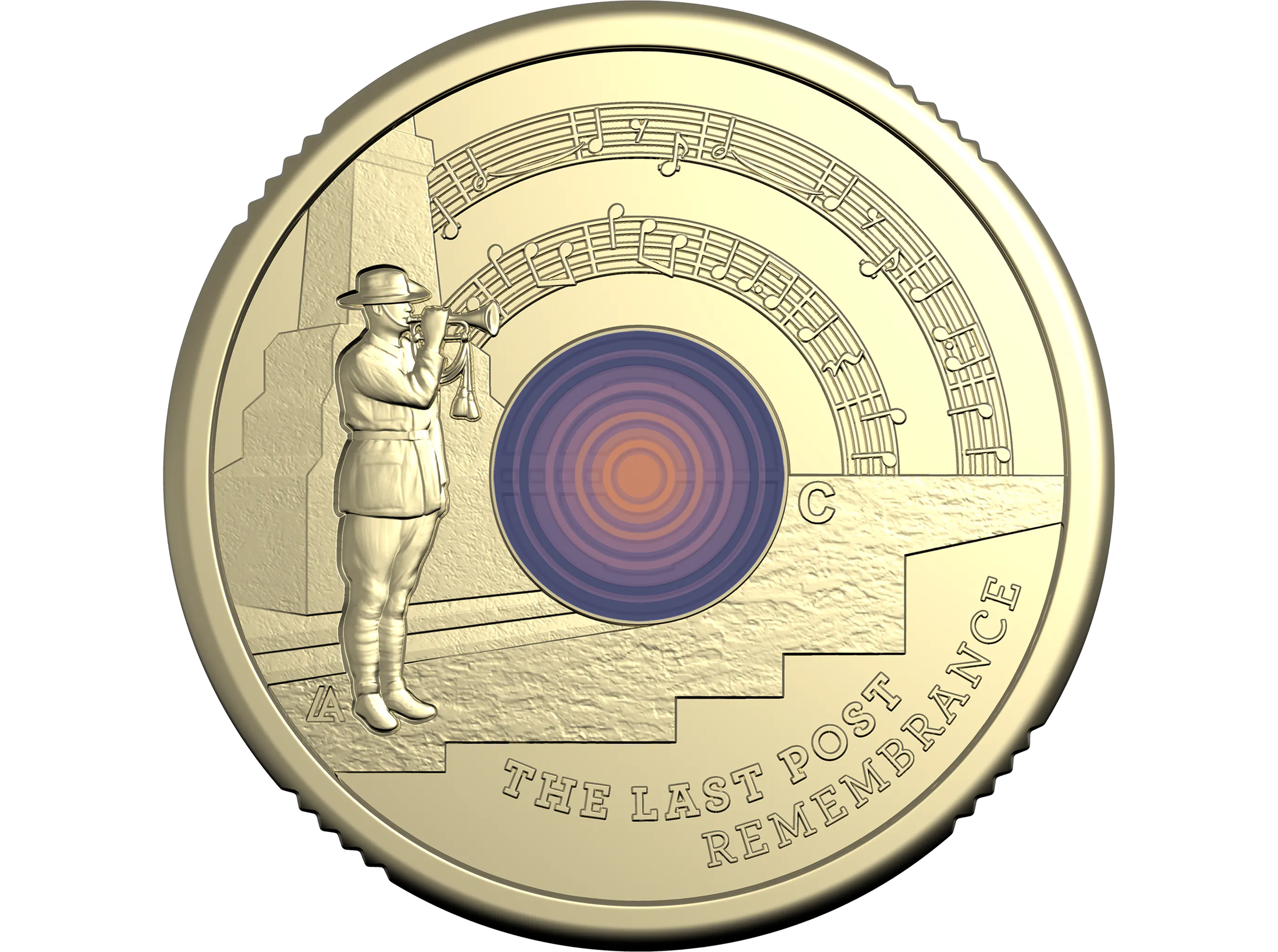 Image of 2026 $2 'C' Mintmark Coloured Uncirculated Coin - The Last Post
