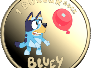 Image of 2024 $1 Coloured Proof Coin – Bluey Dollarbucks