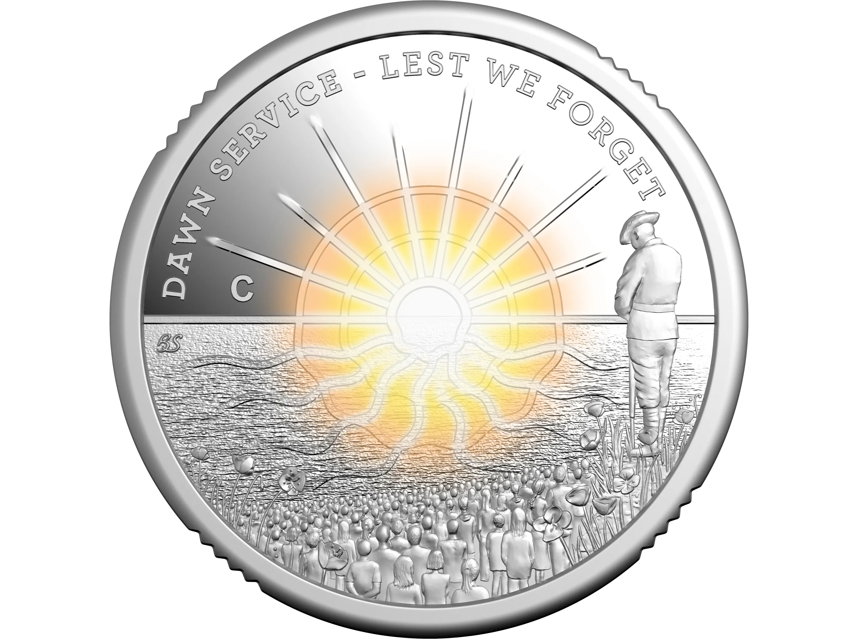 Hero image for 2026 $2 'C' Mintmark Coloured Silver Proof Coin - Dawn Service