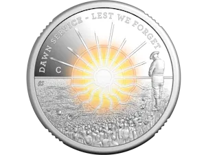 Image of 2026 $2 'C' Mintmark Coloured Silver Proof Coin - Dawn Service