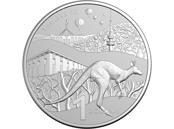 Hero image for 2025 $1 1 oz Fine Silver Frosted Uncirculated Coin - Kangaroo Series