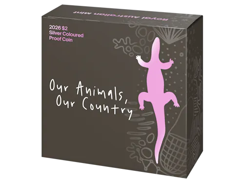 Image of 2026 $2 Coloured Silver Proof Coin - Our Animals, Our Country