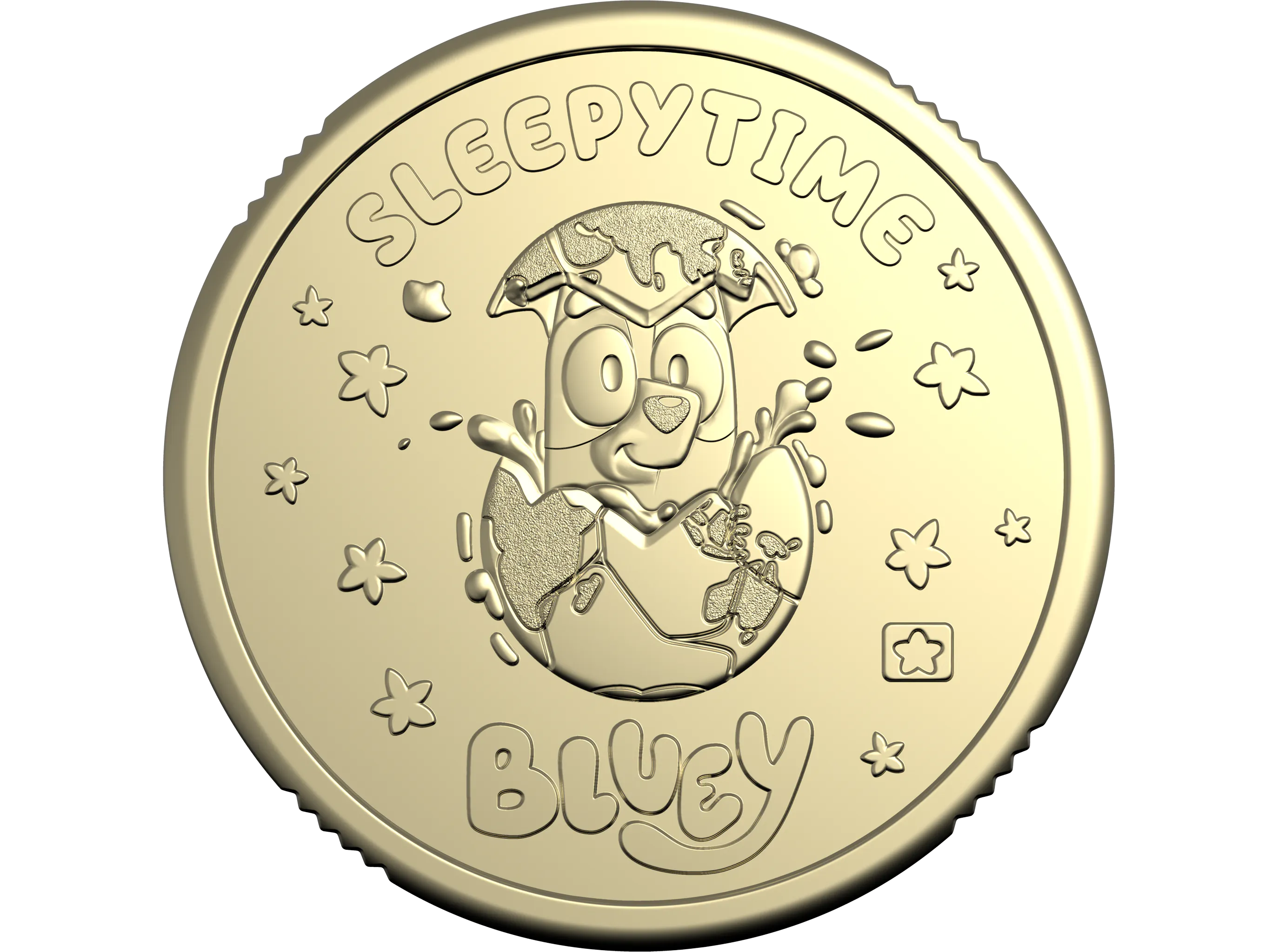 Image of 2026 $2 Privy Mark Uncirculated Coin in Card – Bluey – Sleepytime