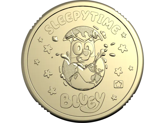 Hero image for 2026 $2 Privy Mark Uncirculated Coin in Card – Bluey – Sleepytime