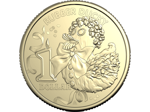 Hero image for 2025 $1 Uncirculated Coin Rubber Ducky - Australian Woman’s Weekly Children’s Birthday Cake Book