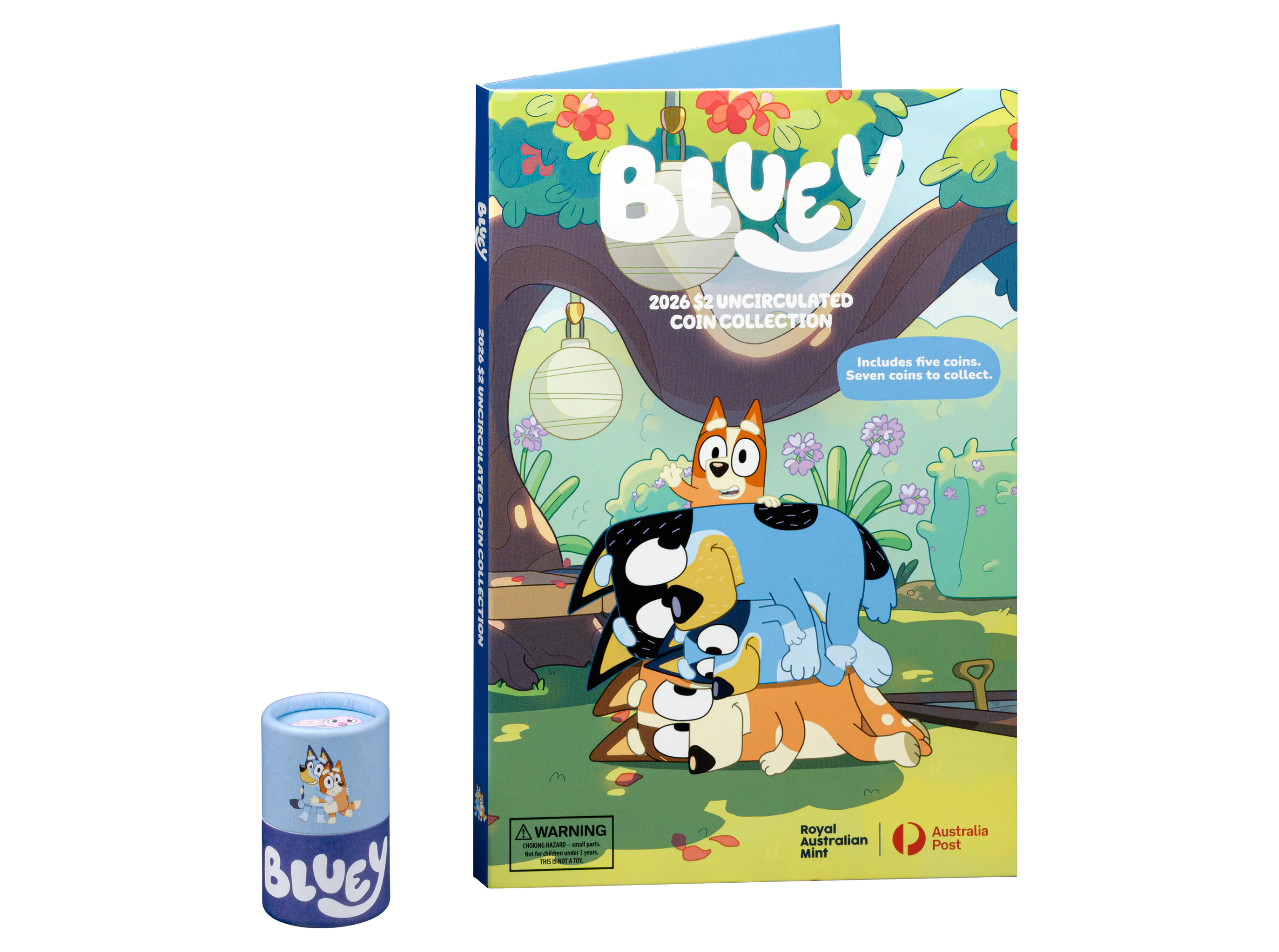 Image of 2026 $2 Uncirculated Collection Folder and Five-Coin Set – Bluey