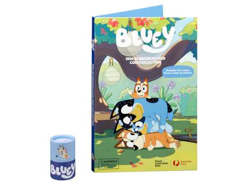 Image of 2026 $2 Uncirculated Collection Folder and Five-Coin Set – Bluey