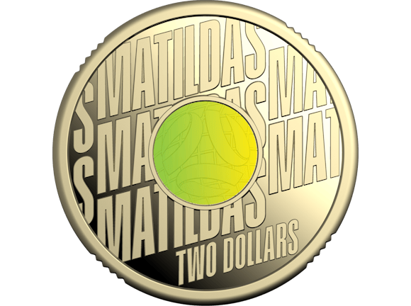 Hero image for 2026 $2 Coloured Proof Coin - Matildas