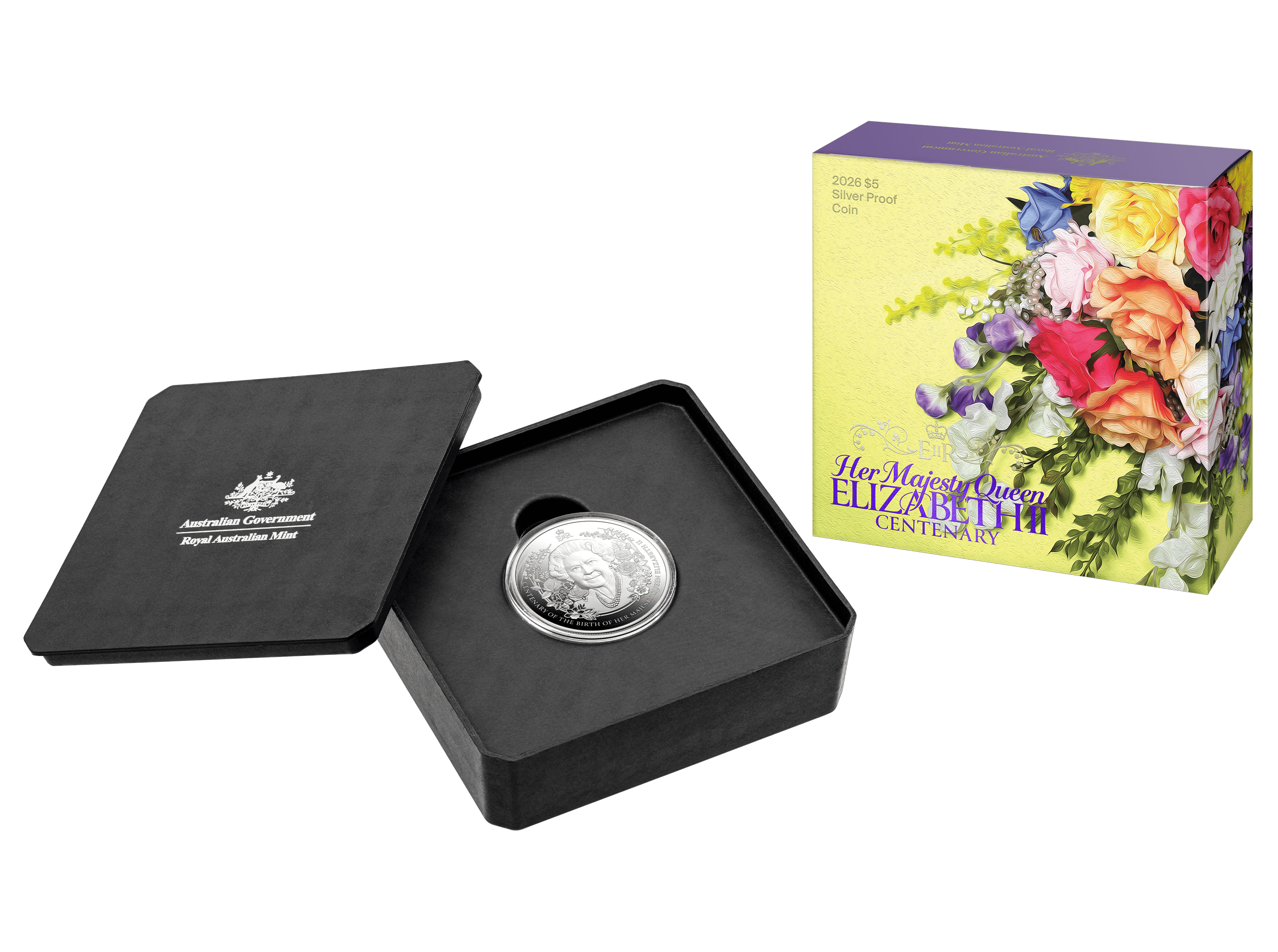 Image of 2026 $5 1 oz Silver Proof Coin - HM Queen Elizabeth II Centenary of Birth